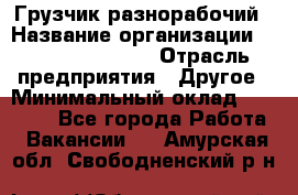 Грузчик-разнорабочий › Название организации ­ Fusion Service › Отрасль предприятия ­ Другое › Минимальный оклад ­ 25 000 - Все города Работа » Вакансии   . Амурская обл.,Свободненский р-н